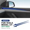 Italian Top Suede Car Dashboard Moulded Trim Sticker For Tesla Model 3 2017-2023 Model Y 2021 2022 2023 2024 Decor Accessories