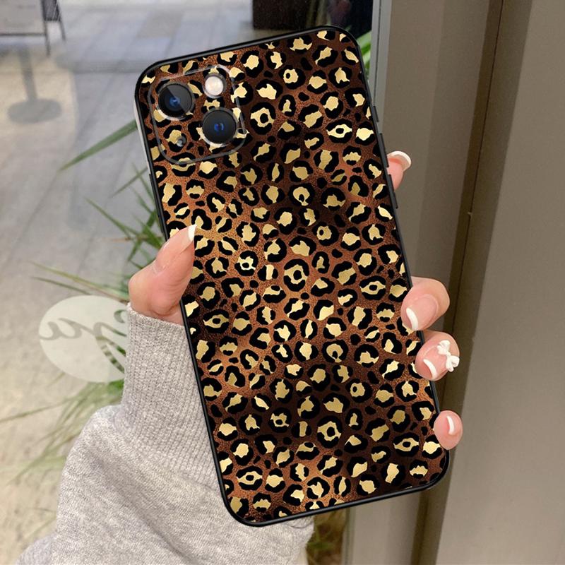 Роскошный чехол с леопардовым принтом для iPhone 17 Air 16 15 14 13 11 12 Pro Max Plus 12 13 Mini 16e 17 Pro Max Задняя крышка