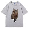 Футболки с принтом Talking Cat Meme, мужская одежда, модные футболки, повседневная футболка большого размера с коротким рукавом, мужская уличная одежда