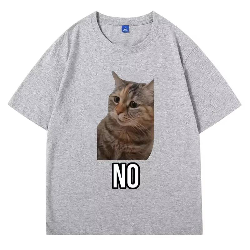 Футболки с принтом Talking Cat Meme, мужская одежда, модные футболки, повседневная футболка большого размера с коротким рукавом, мужская уличная одежда