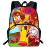 Kids Cartoon Backpack School Lightweight Ergonomic Dual Strap Bag With Printed Design Oxford Fabric Grade 1-2 Students