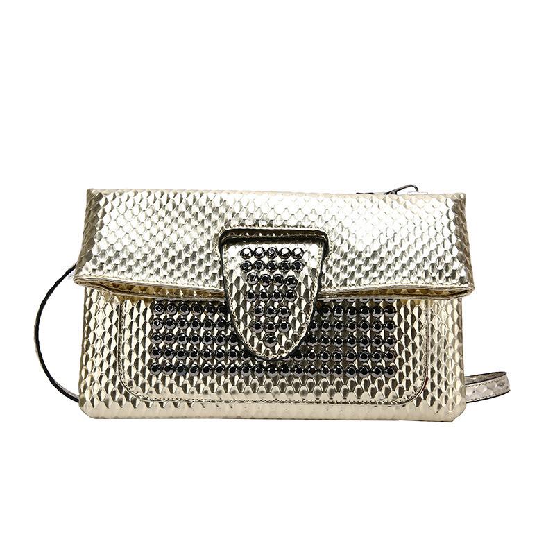 Женская сумка 2024 года, новая сумка-конверт, модная сумка через плечо с инкрустацией бриллиантами, сумка через плечо с узором под змею.