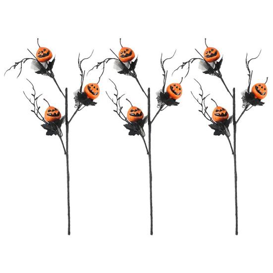 1/2/3Pcs Halloween Pumpkin Branch Spooky Black Office Holiday Party Indoor Tree Branch Home Outdoor Fake
