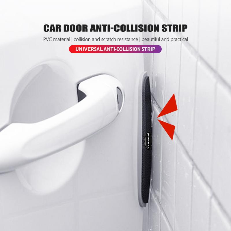 4 Pieces Anti-collision Strip Protective Stickers With Car Logo For Volkswagen VW Golf Jetta Passat mk4 mk5 mk6 CC B5 B6 B7 Golf zf4