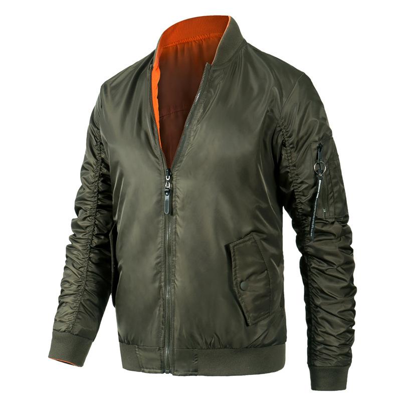 Bomber Jackets for Men Casual Track Jackets Fall Winter Military Jacket Outwear Lightweight Windbreaker Men's Flight Golf Zip Up Coat with Pocket