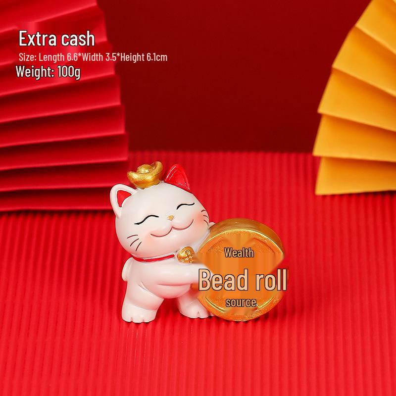 Счастливый кот смола держатель для мобильного телефона - Милое украшение для офисного стола, подарок