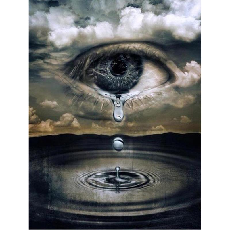 Глаз бабочка DIY 5D алмазная живопись полный круглый смолы мультфильм Алмазная вышивка крестиком стразы мозаика домашний декор