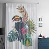 Тропический Цветочный Пляж Пальмовые Листья Тропические Цветы Тукан Прозрачные Шторы Гостиная Тюль Окна Занавески Спальня Кухонные Шторы
