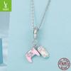 Pink Game Console Pendant Accessories, Charm Personality Sweet Cool Wind S925 Sterling Silver Diy Beads