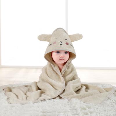 Детское пончо-полотенце с капюшоном Хлопковый класс Банный халат с мультяшным принтом Супермягкий Высоко впитывающий для новорожденных младенцев
