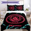 3pcs Custom Name Cartoon Manchester City F.C Bedding Set Duvet Cover Closure Includes 1 Duvet Cover & 2 Pillowcases for All Seasons Bedroom Decor