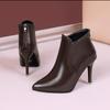 Новые женские носки-сапоги с острым носком, женские сапоги-лодочки на каблуке-лодочке, туфли-лодочки на шпильке, ботфорты, shorha, черные сапоги