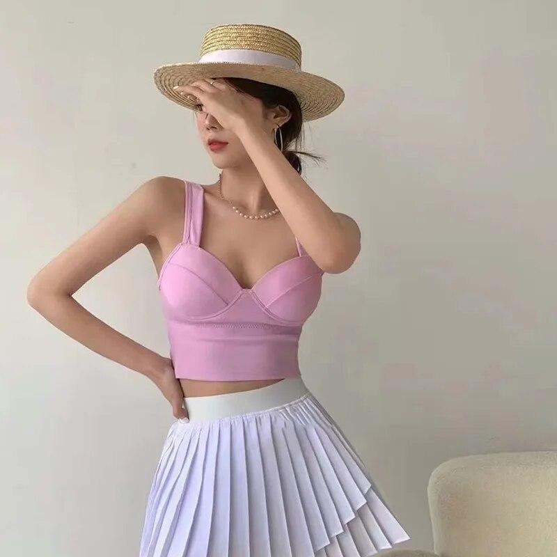 Базовая рубашка, приталенная повседневная майка с v-образным вырезом, базовая майка без косточек, однотонные топы без рукавов для женщин