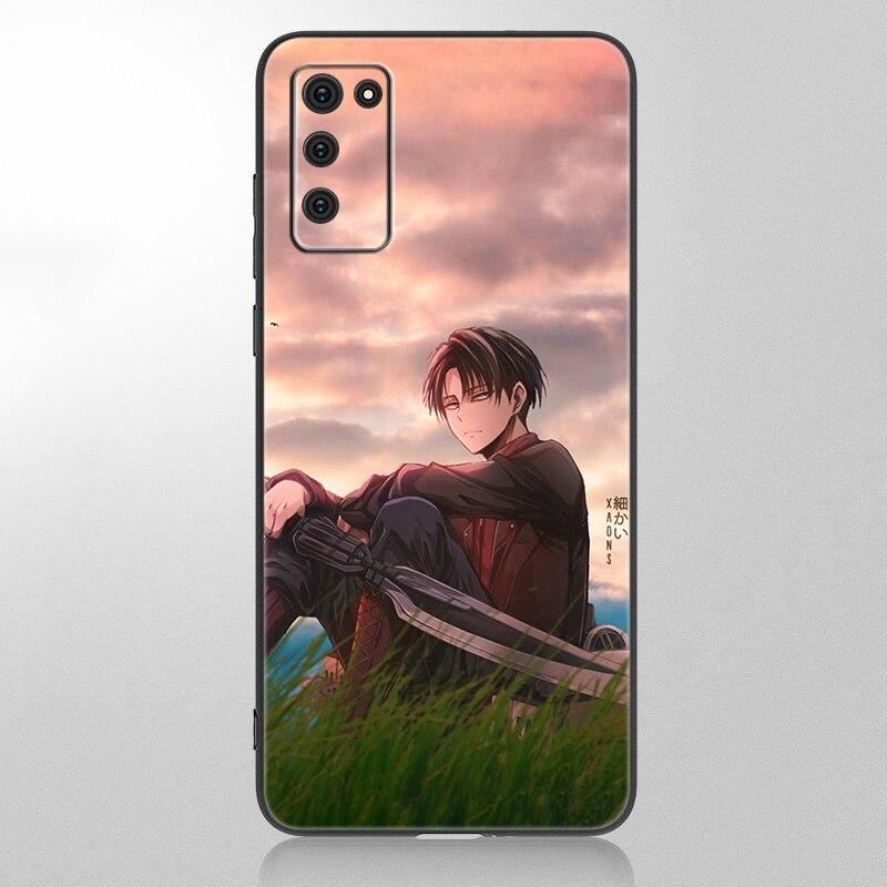 Чехол с изображением аниме «Атака Титанов» для Samsung Galaxy A12 A02S A22 A32 A52 A72 A71 A51 A41 A31 A21 A11 A50 A70 A10S A20S, черный чехол