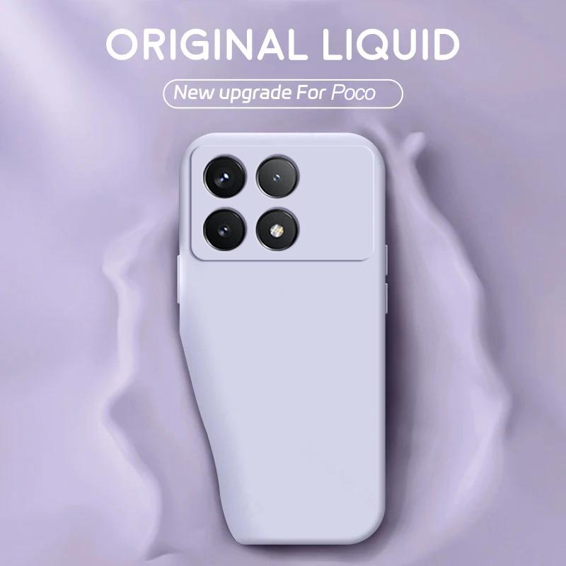 Для Poco X6 X 6 Pocox6 Pro 5G чехол роскошные жидкие силиконовые чехлы для телефонов для Xiaomi Poco X6 X 6 Pro Pocox6 Pro 5G противоударный мягкий чехол