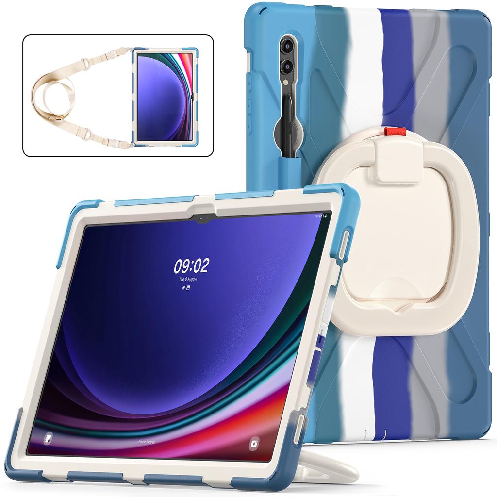 Прочный Чехол для Galaxy Tab S10 S9 S8 Ultra 2024 2023 2022 14.6" SM-X920 X926B X910 X916B X900 X906B 360 Поворотная Подставка Чехол