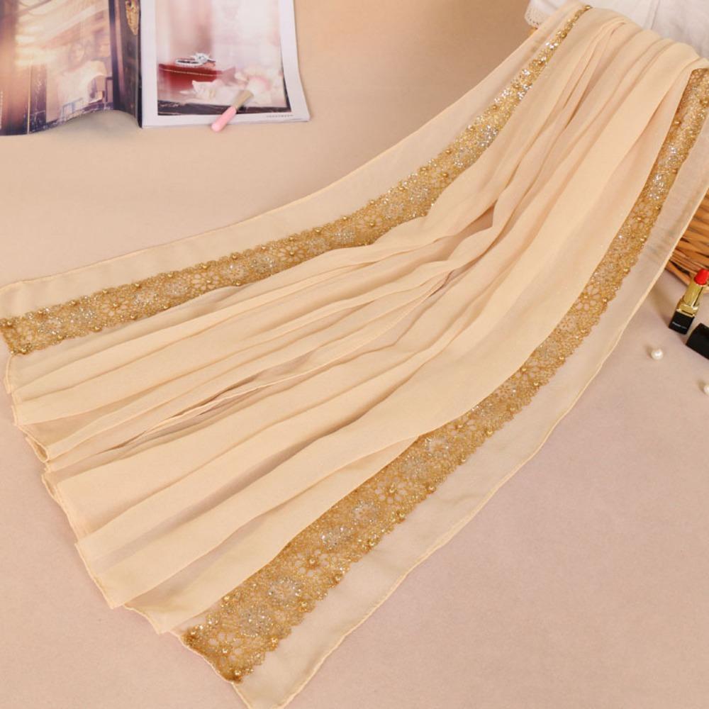 Multicolor Chiffon Headscarf Chiffon Material Malaysian Scarf Trendy Women Headwear Gift