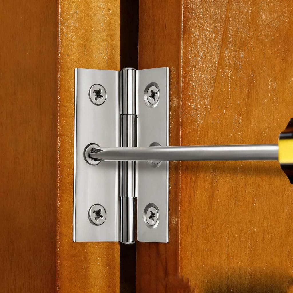 [2-дюймовый (6-луночное)] Петля из нержавеющей стали для деревянной коробки, мебели, дверцы шкафа, багажа, окна, аксессуар для клетки питомца, маленькая петля с плоским открыванием