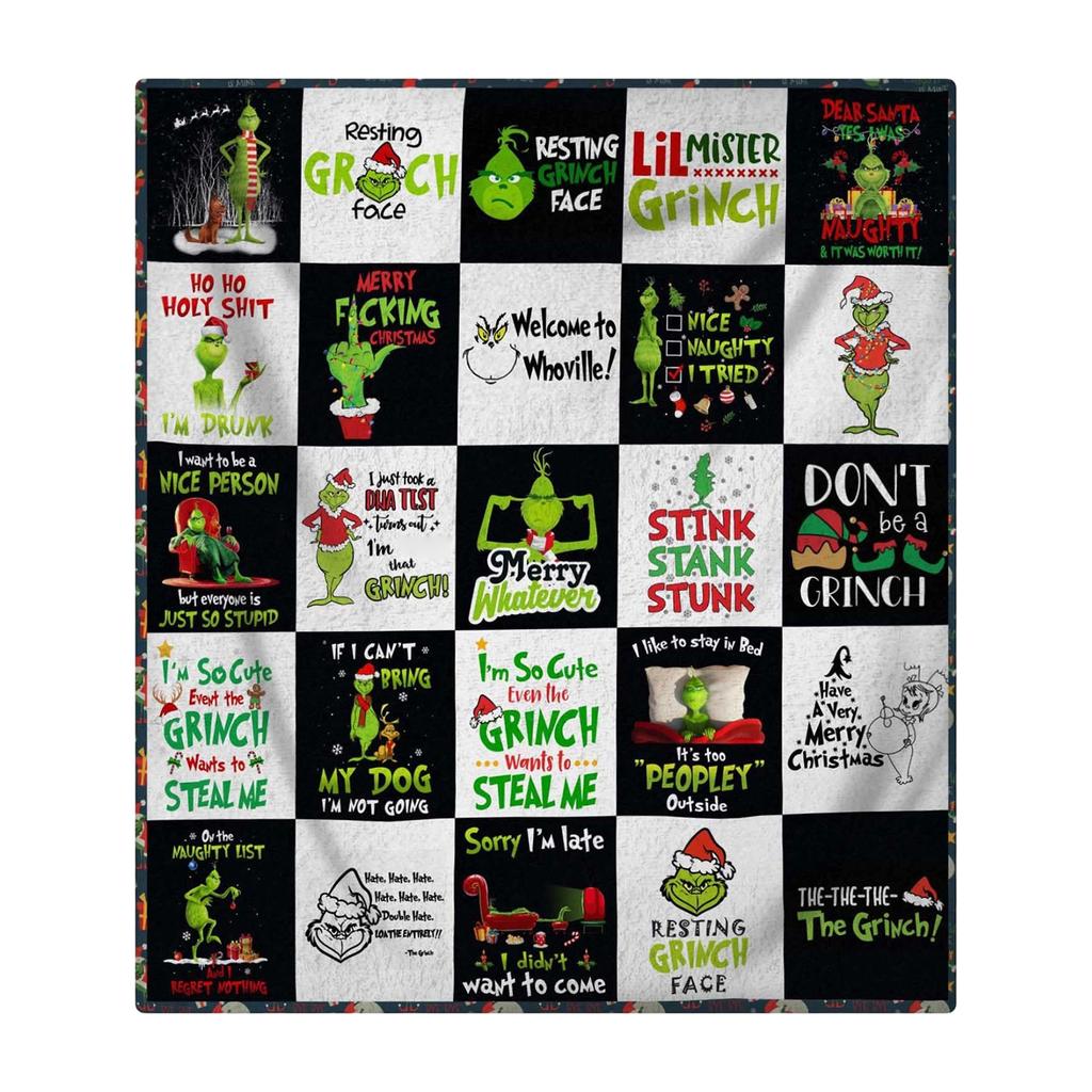 Фланелевое одеяло с принтом толстое и теплое для Рождества, подходит для пожилых людей и детей, чтобы согреться зимой.