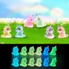 10Pcs Cartoon Luminous Unicorn Mini Figurine Glow In the Dark Miniatures Fairy Garden Decoration Moss Terrarium Micro Landscape