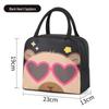 Cartoon Capybara Kids Insulated Lunch Bag - Portable School Lunch Box