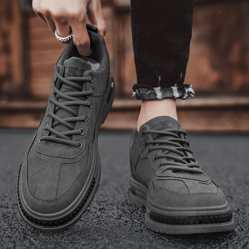 Men's Shoes Spring New Sports and Leisure Board Shoes Fashion Versatile British Style Tooling Handsome Martin Labor Insurance Tide Shoes