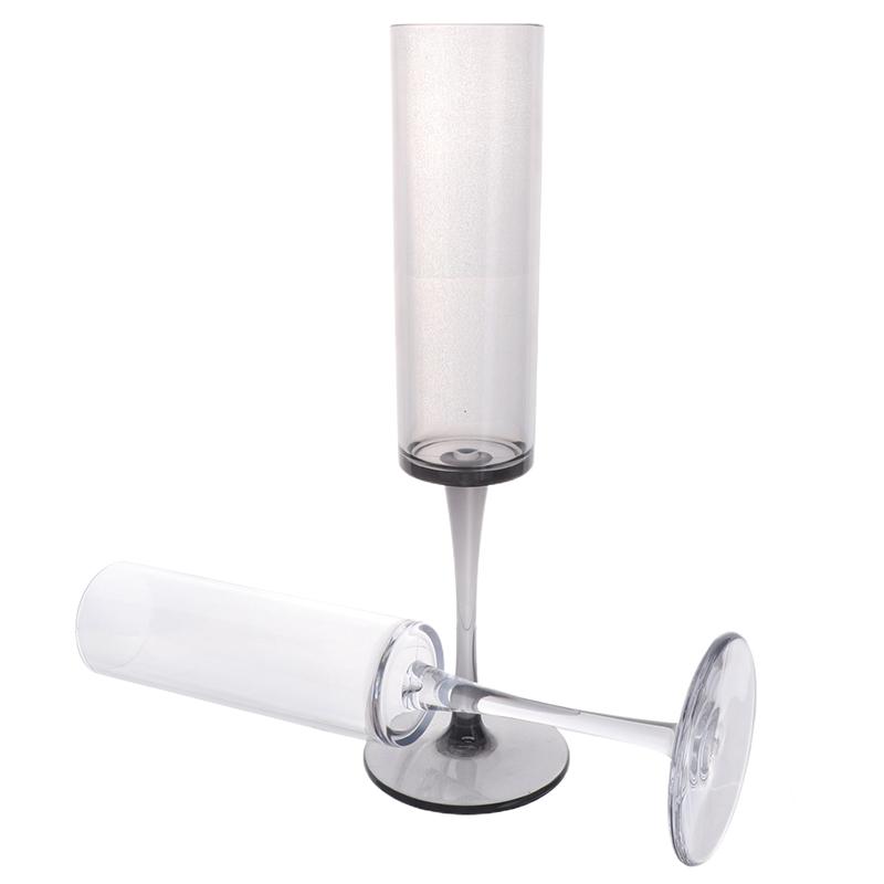 1 шт. прозрачный черный бокал для свадебной вечеринки, тостов, шампанского, пластиковых стаканов, домашнего бара, бокалов для вина