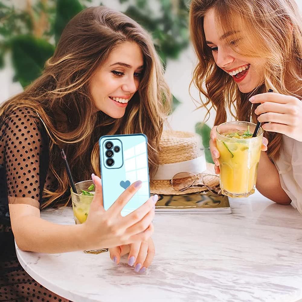 Case for Samsung Galaxy A34 5G, Electro heart, blue