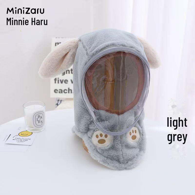 Детская ветрозащитная шапка-пуловер с защитой ушей и шарфом