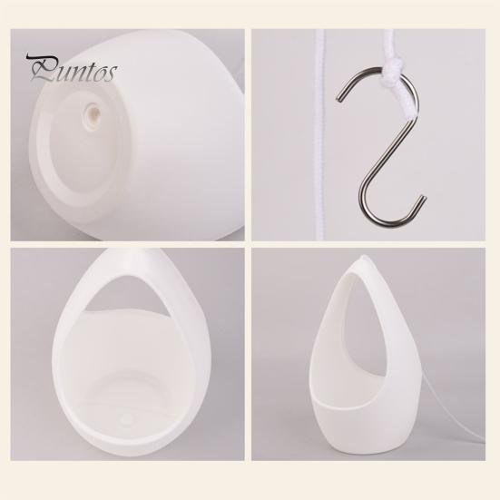 Подвесной цветочный горшок в форме капли с дренажным отверстием, подвесная корзина для растений с металлическим крючком для внутреннего и наружного декора сада