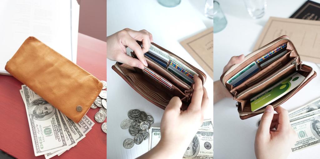 Черный Dakota Black Label Длинный кошелек с круглой молнией 0623503 Belk Series Navy [Dakota Label] DA-623503-60