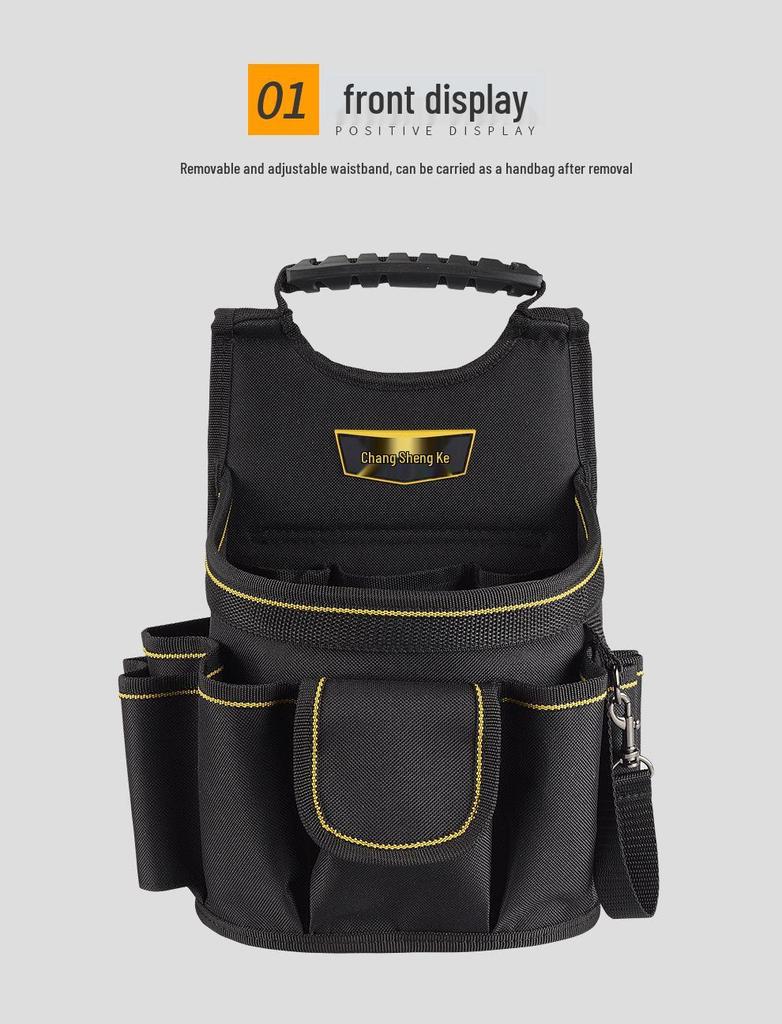 Chang Sheng Ke Multifunctional Tool Kit: Thick Canvas Repair & Electrician Waist Bag