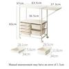 Обеденный-Боковой Шкаф для Хранения Многослойная Кухонная Тележка на Колесах Мобильный Выдвижной Дизайн Тележка для Хранения Микроволновой Печи Шкаф для Чая и Воды
