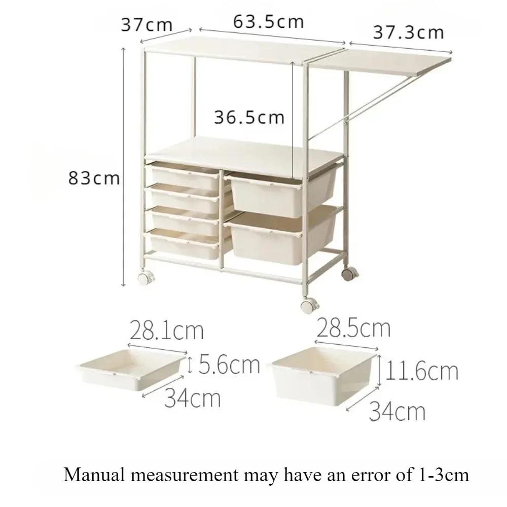 Обеденный-Боковой Шкаф для Хранения Многослойная Кухонная Тележка на Колесах Мобильный Выдвижной Дизайн Тележка для Хранения Микроволновой Печи Шкаф для Чая и Воды