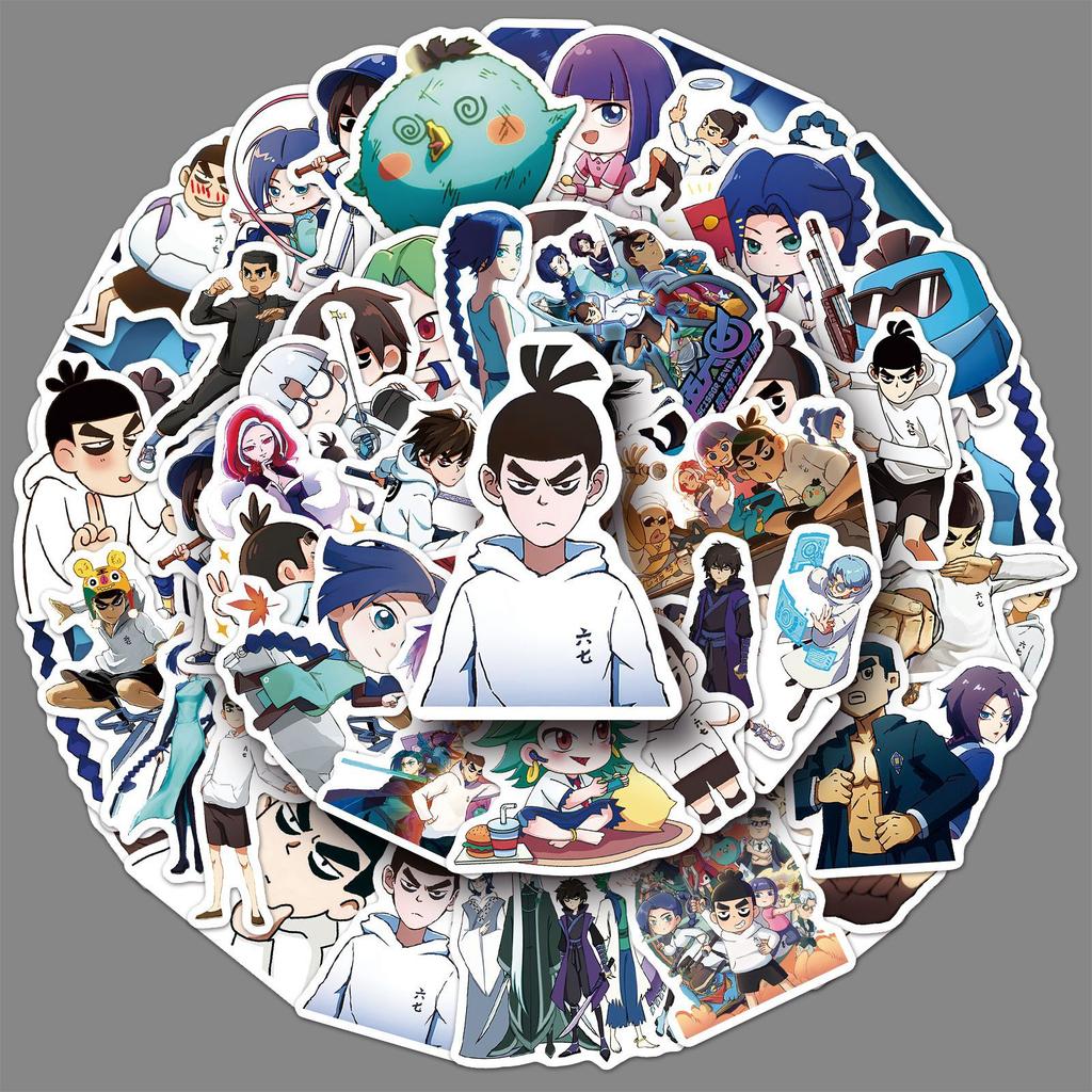 50 Граффити Наклеек Мультяшные Китайские Комиксы Креативное Украшение Ноутбук Планшет Марлевые Наклейки