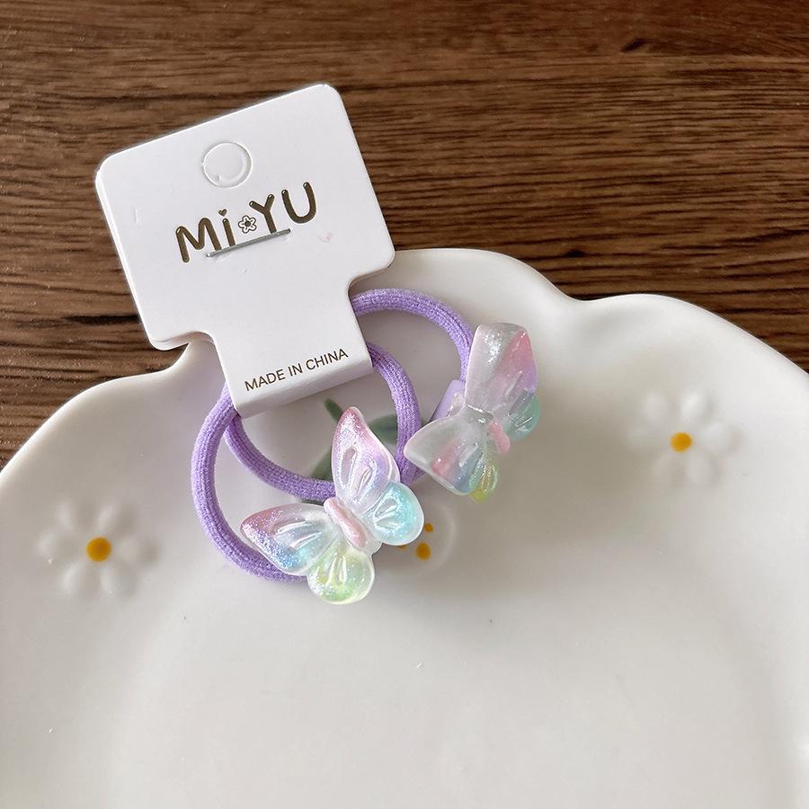 2PCS Cartoon Sunflower Elastic Hair Bands for Girls Transparent Cute Hair Accessories Children Hair Ties Baby Headwear