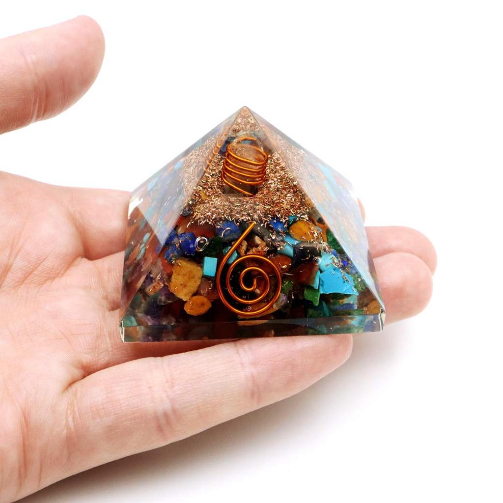 Различные натуральные камни одинарной духовной ширины 55 мм [ЗОЛОТОЙ КАМЕНЬ] микс, кварц, кристалл, оргонит, пирамида, товары, прибл.