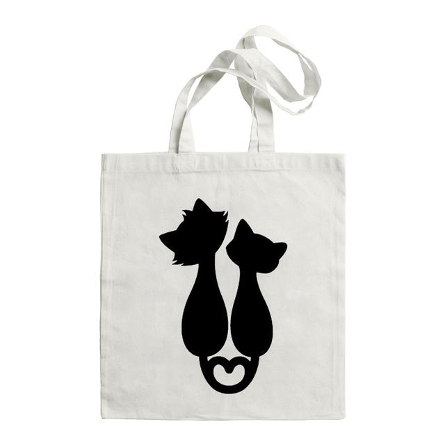 Женская сумка для покупок, милая черная забавная большая сумка с котом, складная сумка для покупок, дизайнерские сумки, сумка для покупок большой емкости с принтом