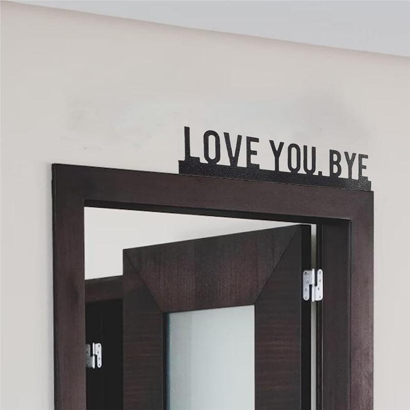 Знак «Люблю тебя, пока» над дверью, современный декор для дома, уникальный настенный рисунок в прихожей из железа