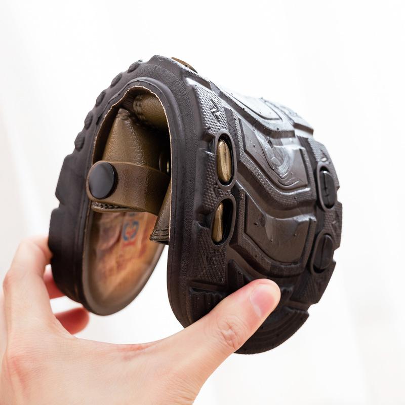 Сандалии двойного назначения для мужчин, летние удобные мужские сандалии 2 в 1, мужские сандалии с масляным спреем, пляжная обувь для отдыха для мужчин