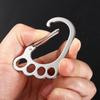 Buckle Waist Hanging Metal Silver Color Car Keyring Key Ring Holder Big Feet Key Chain Car Key Clip