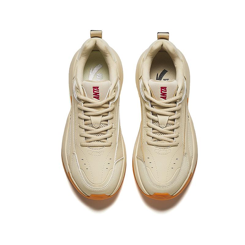 Anta Ace Minimalist Comfortable Shock Absorbing Non-Slip Lightweight Low-Top Casual Shoes Men Sneaker Yellow Red Black 912338802-9