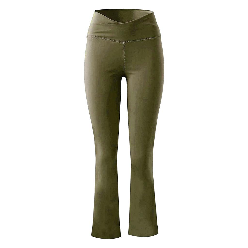 Модные женские сексуальные брюки для йоги с высокой талией и широкими штанинами, однотонные штаны для йоги