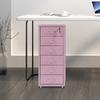 6 Tiers Cold-rolled Steel Vertical File Cabinet,Purple Rectangular File Cabinet with Lock Wipe with Soft Cloth for Office,Study