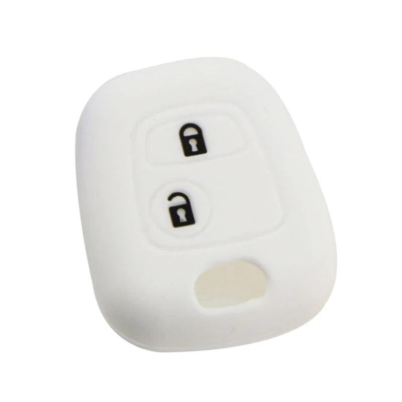 Силикагель автомобильный 2 кнопки чехол для дистанционного ключа-держатель Защитная крышка для Peugeot 106 107 206 207 307 408 аксессуары для силиконовых ключей