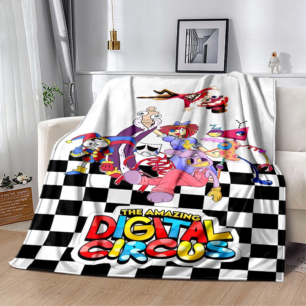 Digital Circus Blanket Soft Warm Cozy Perfect for Couch Seaside Livingroom Four Seasons Universal Warmthful Decor Gifts For Family Or Friends