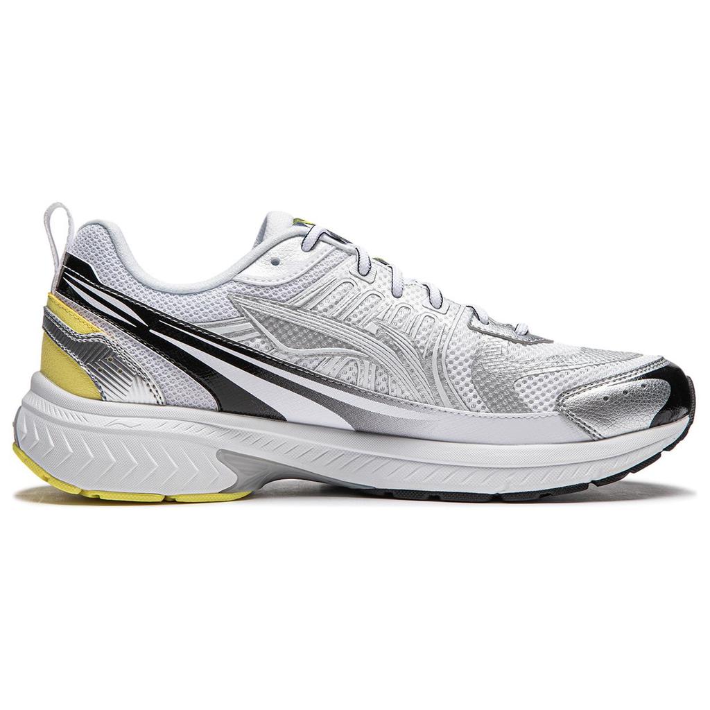 Li Ning Fuyao 1.0 V3 Тканевая амортизация, износостойкие, низкие, повседневные, для бега, мужские, белые с серебром ARXU003-4