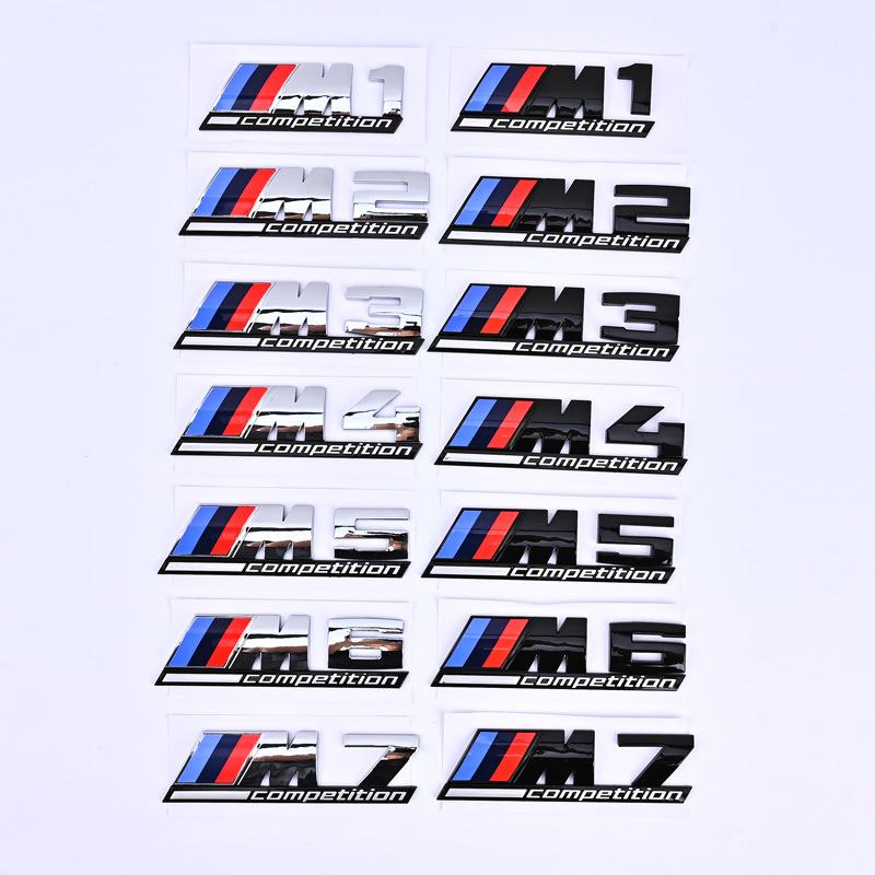 Черные цифровые наклейки с буквами для эмблемы BMW: Модификации боковых и задних багажников M1-M8