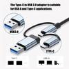 8-IN-2 USB C+USB3.0 Hub 8 Port USB Splitter Extended 3xUSB2.0+1xUSB3.0+1xType C Card Reader Adapter for PC Keyboards