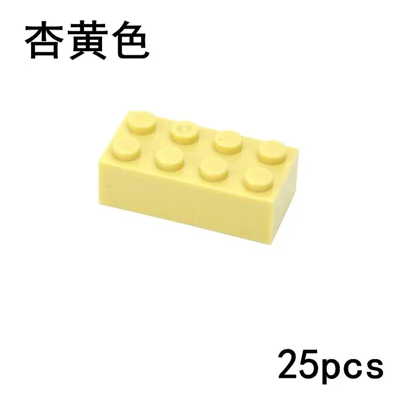 DO IT YOURSELF Plastic Material Construction Bricks Figures 25pcs Thick Blocks 2x4 Dots Dimension Works With featuring 3001 Learning Creativity Toy